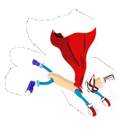cepilloman dentista odontologia diente superheroe Sticker