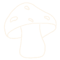 Fine Line Mushroom Sticker
