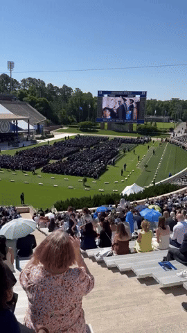 Graduates Walk Out as Speaker Jerry Seinfeld Announced at Duke University Commencement