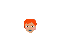 egatelier girl woman face orange Sticker