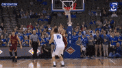 creighton bluejays point GIF by Creighton University Athletics