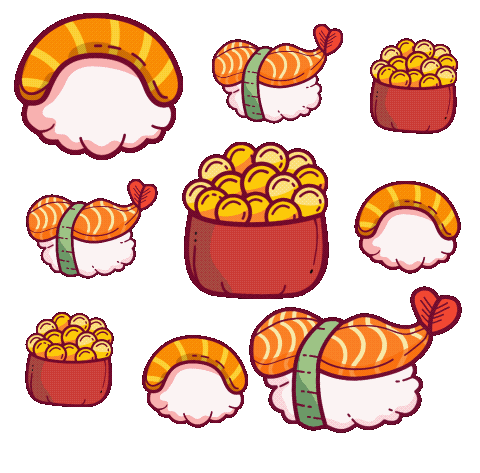 Sushi Seafood Sticker by beforeyoueat.id