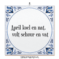 Water April Sticker by Tegelspreuken.nl
