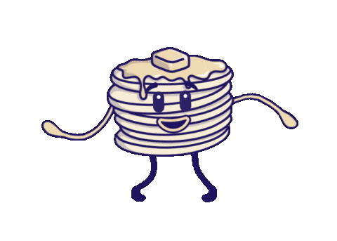 Pancake Happy Dance Sticker by SomosWhyNot