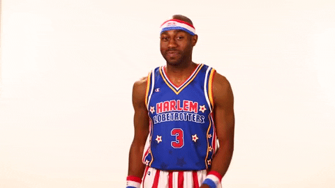 cracking up laughing GIF by Harlem Globetrotters