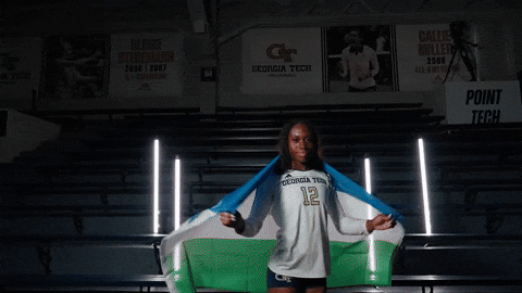 Georgia Tech Volleyball GIF by Georgia Tech Yellow Jackets