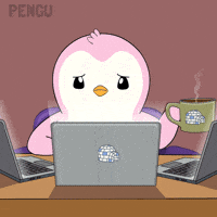 Tired Work From Home GIF by Pudgy Penguins