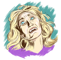 sad 80s Sticker by Travis Falligant