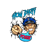 HowDirty car bike police motorcycle Sticker