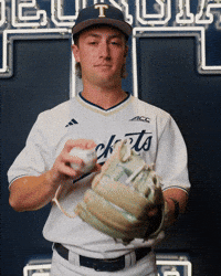 Georgia Tech Baseball GIF by Georgia Tech Yellow Jackets