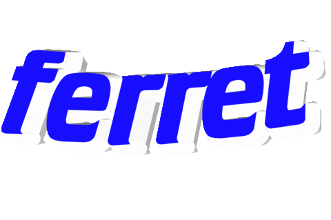giphyupload text animal wordart ferret Sticker