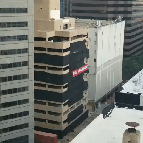 Dallas Office Building Crumbles in Controlled Demolition