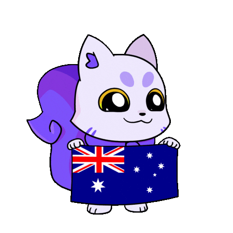 Australia Flag Sticker by Lucky Kat Studios