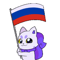 Russian Flag Sticker by Lucky Kat Studios
