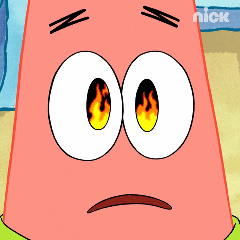 Patrick Star Fire GIF by SpongeBob SquarePants