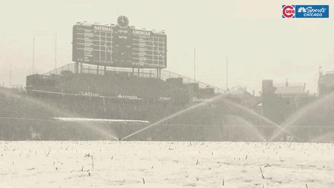 chicago cubs snow GIF by NBC Sports Chicago