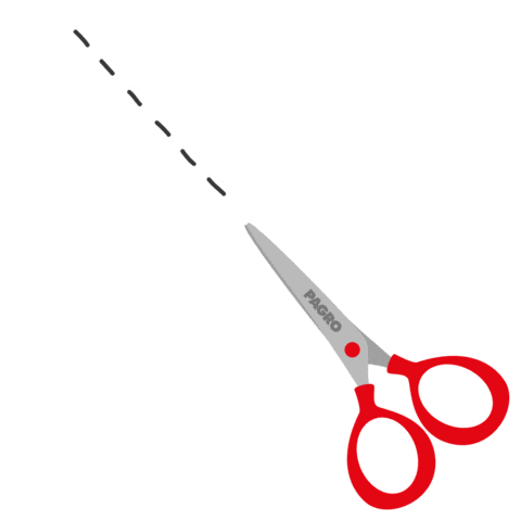 Cut Scissor Sticker by PAGRO DISKONT