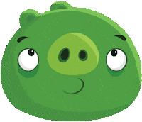 Rovio thinking video games pig sitting Sticker