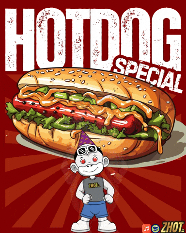 Hotdog Bun GIF by Zhot