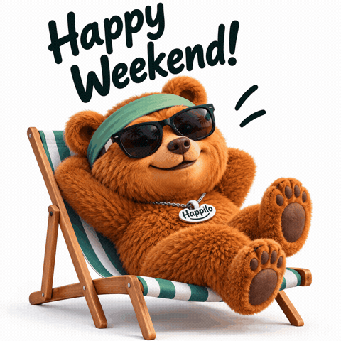 Its Friday Bear GIF by Happilo
