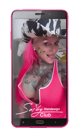 Phone Selfie Sticker by Sashy Hairdesign Club