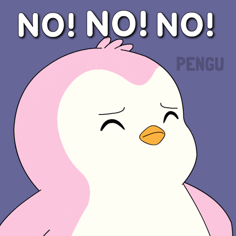 Scared No Way GIF by Pudgy Penguins