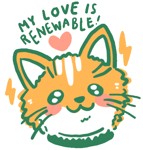 Renewable Energy Love Sticker by byputy