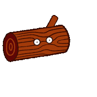 Sad Wood Sticker by Erin Johnson