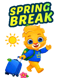 Chilling Spring Break Sticker by Lucas and Friends by RV AppStudios