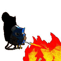 Fire Burning Sticker by BigBrains