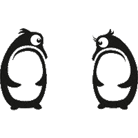 Penguin Love Sticker by Lordpenguindesign