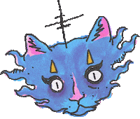 Cat Azul Sticker