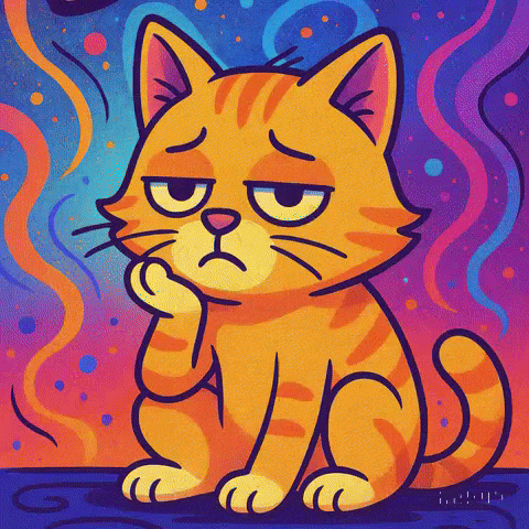 Bored Cat GIF by Maryanne Chisholm - MCArtist