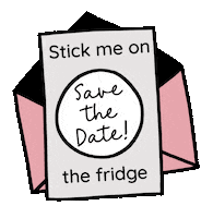 twotabbies wedding envelope save the date wedding invitation Sticker