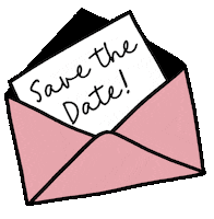 twotabbies wedding envelope save the date wedding invitation Sticker