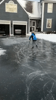 Kids in Hingham Make Best of Icy Weather With Driveway 'Ice Rink'