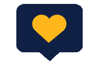 UNCGreensboro heart blue like gold Sticker