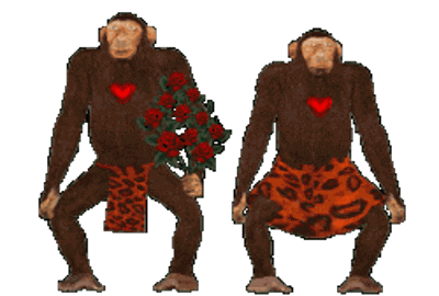 Monkey Love Sticker