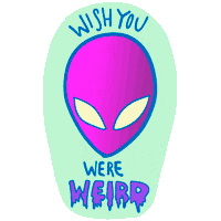 eagorasarah weird purple alien aliens Sticker