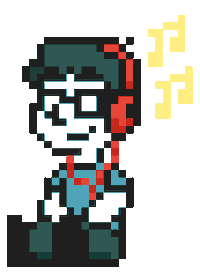 Pixel Listen Sticker