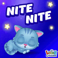 Good Night Cat GIF by Lucas and Friends by RV AppStudios