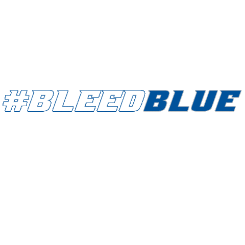 Bleed Blue Sticker by Central Connecticut State University