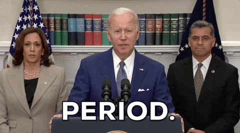 Joe Biden Period GIF by GIPHY News