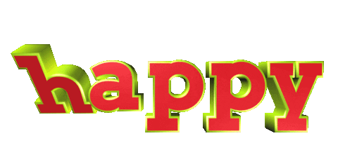 Happy Sticker by GIPHY Text