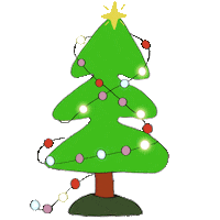 Cloudyne christmas snow xmas tree Sticker