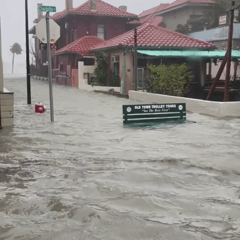 Flooded Street in St. Augustine, FLA