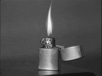 black and white fire GIF