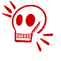 Red Skull Sticker