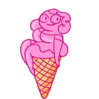 girl melting Sticker by minibeca