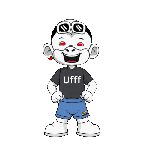 Uf White Monkey Sticker by Zhot